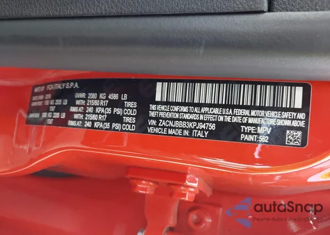 2019 Jeep Renegade Latitude 4X4 из США, поврежденный, VIN ZACNJBBB3KPJ94756